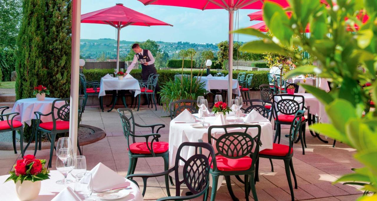 Victor'S Residenz-Hotel Schloss Berg Nennig Luaran gambar The Terrace